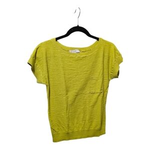 LOFT Chartreuse Short Sleeve Top